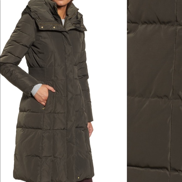 Cole Haan Signature Puffer Coat. Long S/P dark green - Picture 3 of 3